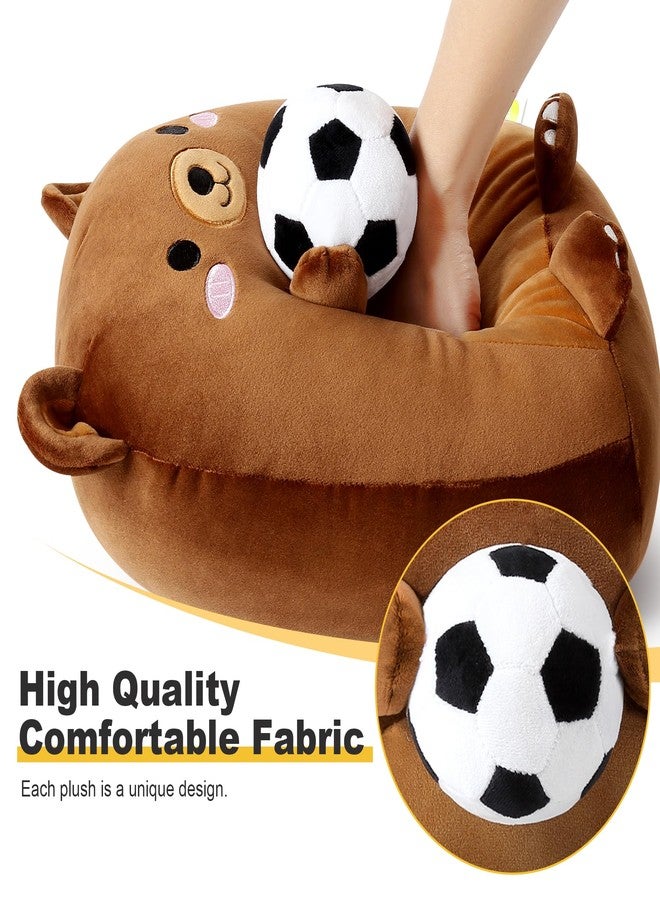 Onsoyours Original Bear Plush with Soccer Ball, Cute 12 inch Sport Brown Bear Stuffed Animal, Ultra Soft Collectible Hugging Gift Plush Toy - Image 5